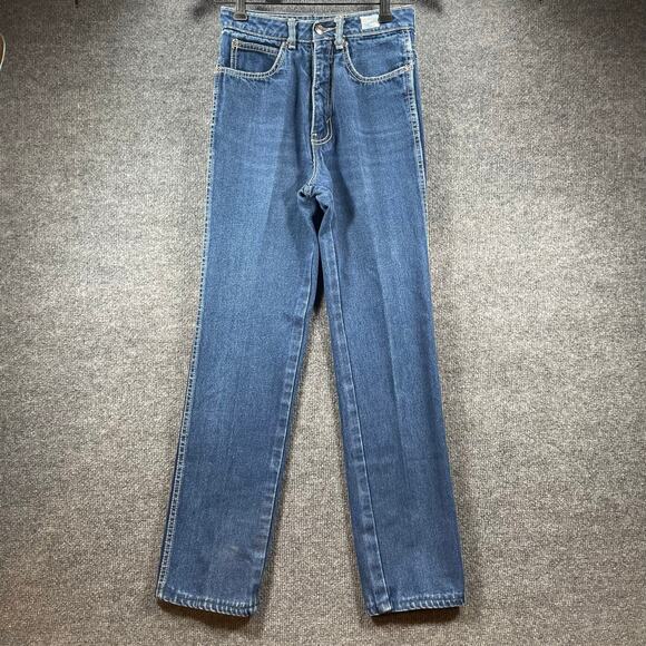 VTG Sasson Jeans Women's 5 Blue Dark Wash Style 31015 High Waist Straight Leg - Picture 1 of 11